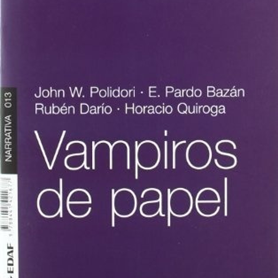 Libro Vampiros De Papel - Aa.vv., Dario Y Otros, De Aa.vv., Dario Y Otros. Editorial Edaf 1