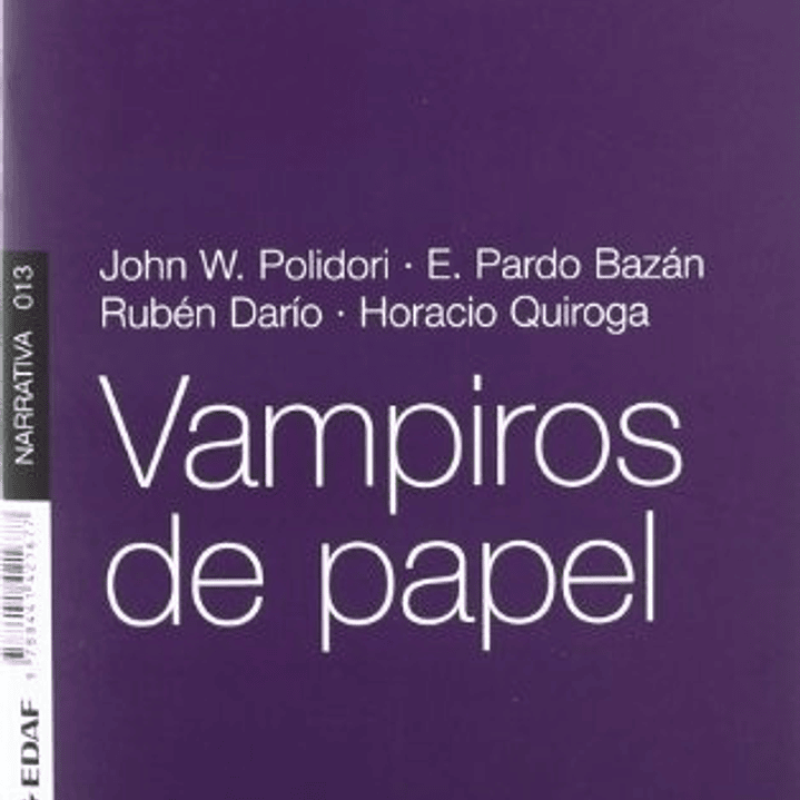 Libro Vampiros De Papel - Aa.vv., Dario Y Otros, De Aa.vv., Dario Y Otros. Editorial Edaf 1