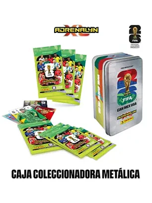 Caja Metalica Coleccionable Gris Adrenalyn XL Fifa 2026