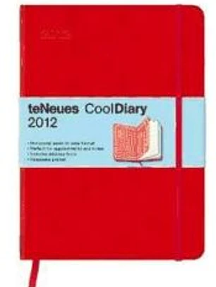 Agenda 2012. CoolDiary Red / Squares Red. Mediano. (Por Semanas)