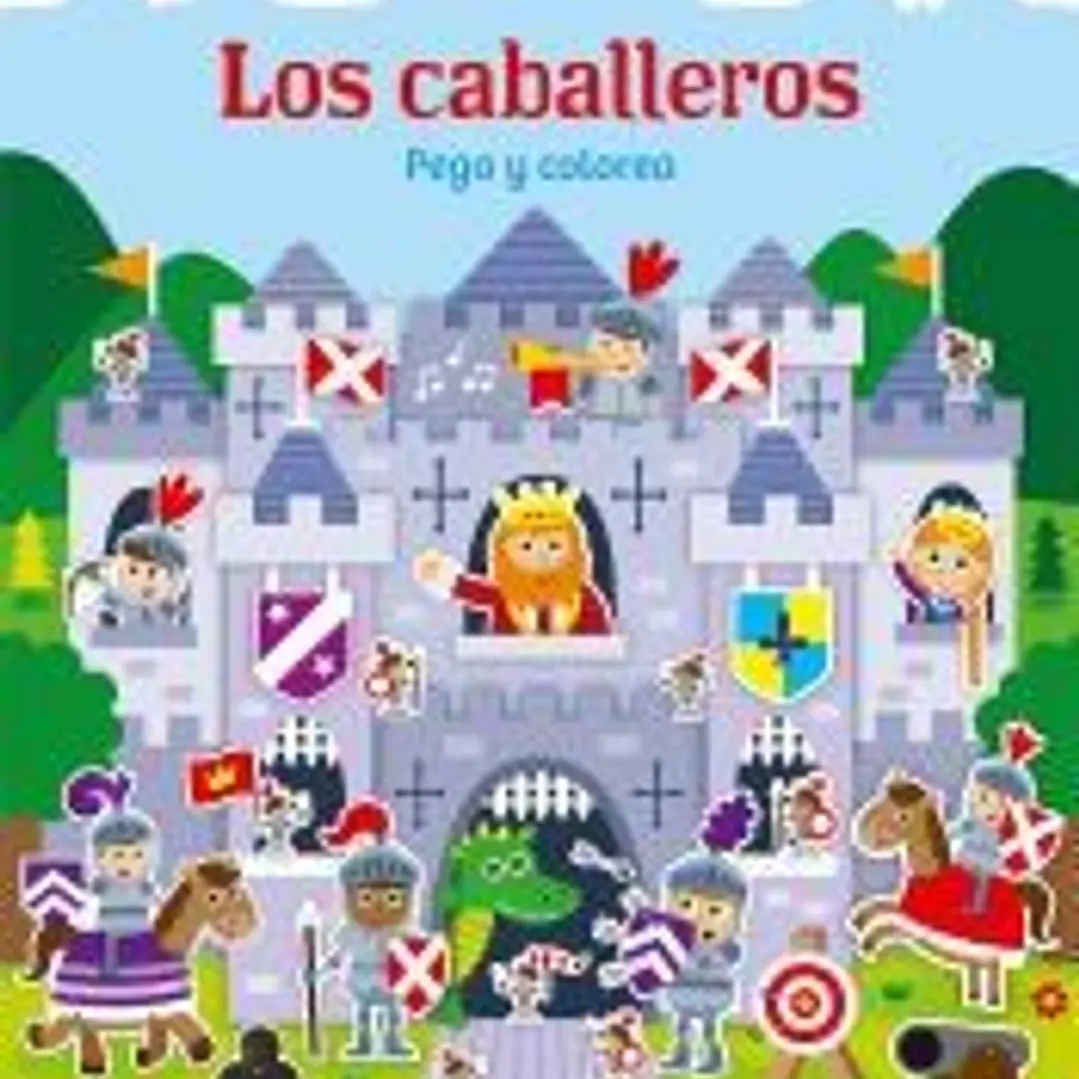 Casitas - Los caballeros pega y colorea 1