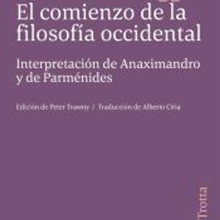 El comienzo de la filosofía occidental 1