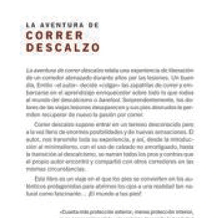 La aventura de correr descalzo 1