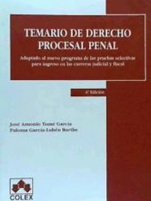 TEMARIO DERECHO PROCESAL PENAL-4 ED.
