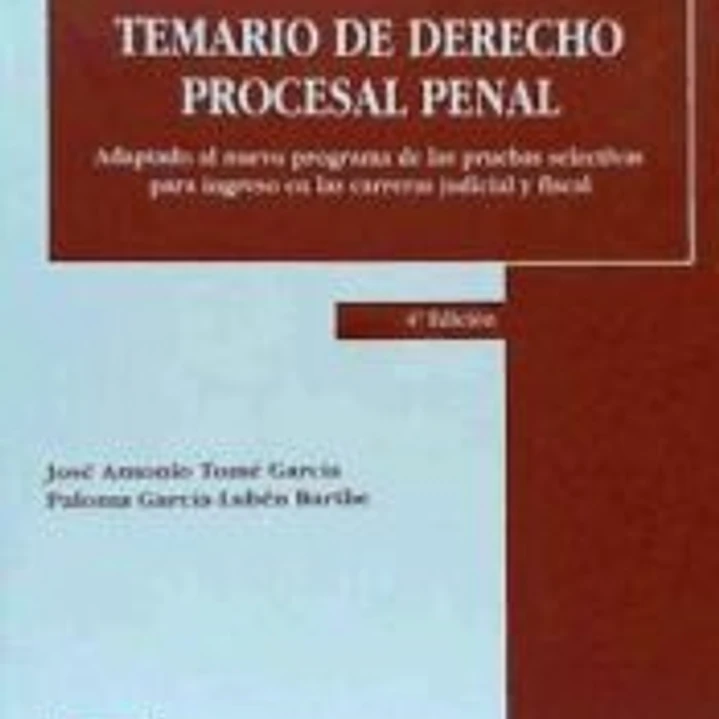 TEMARIO DERECHO PROCESAL PENAL-4 ED. 1