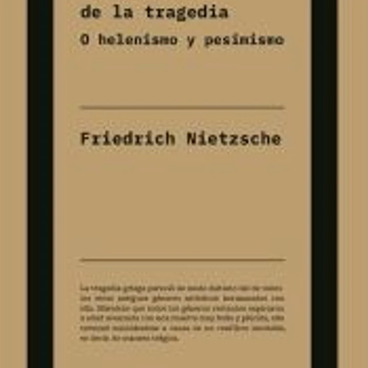 El nacimiento de la tragedia 1