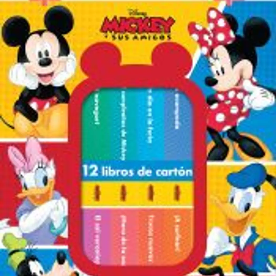 DISNEY: MICKEY Y SUS AMIGOS - LOS MEJORES AMIGOS - MI PRIMERA BIBLIOTECA - 12 LIBROS DE CARTON - PI KIDS 1