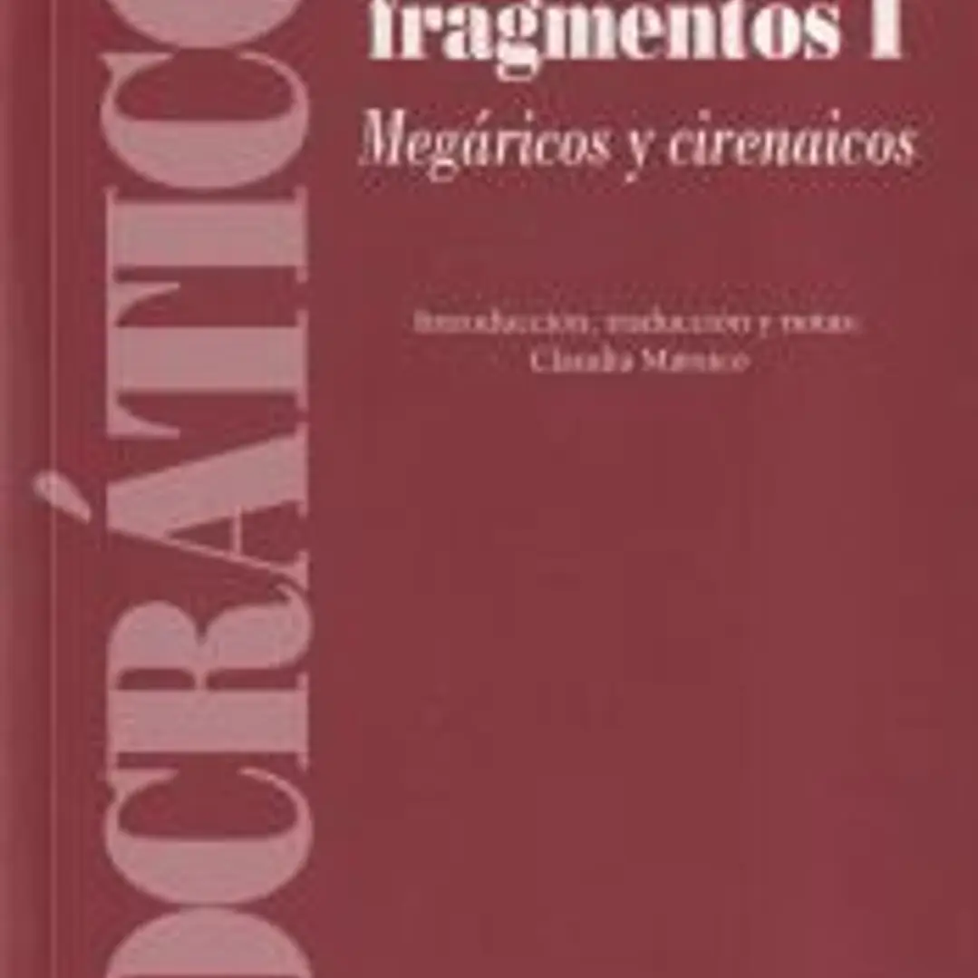 SOCRATICOS TESTIMONIOS Y FRAGMENTOS VOL I 1