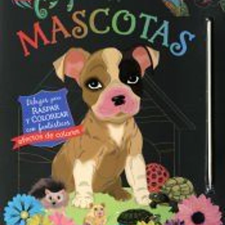Mascotas. Dibujos para raspar y colorear 1