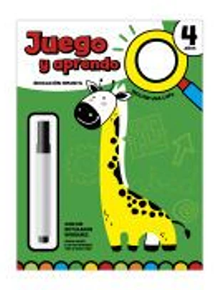 JUEGO Y APRENDO 4 AÑOS - CON LUPA Y ROTULADOR BORRABLE