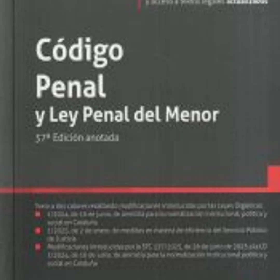Códio Penal Y Ley Penal del Menor 37Âª Edición anotada 1
