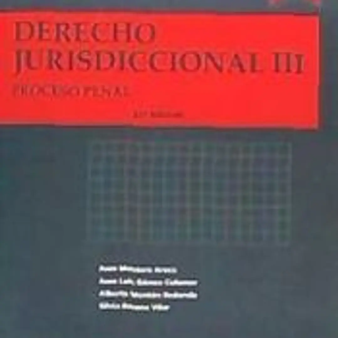 Derecho Jurisdiccional III Proceso penal 1