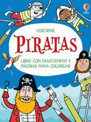 Piratas - Libro con pasatiempos y páginas para colorear