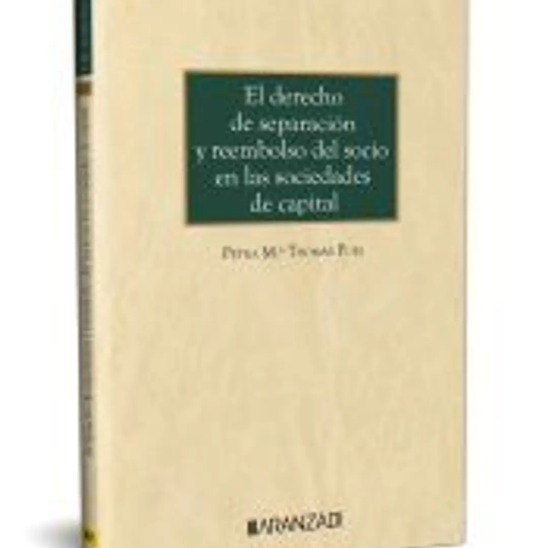 Derecho De Separacion Y Reembolso Del Socio En Las Sociedades De Capitol 1