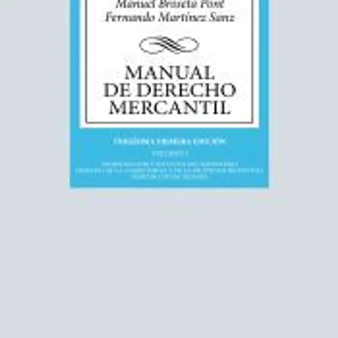 Manual de Derecho Mercantil 1