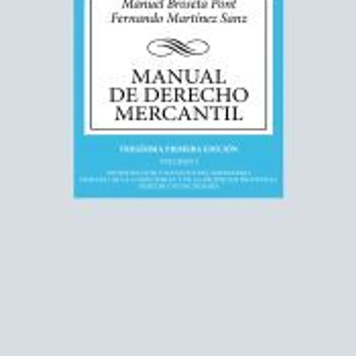 Manual de Derecho Mercantil 1