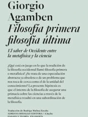 FILOSOFIA PRIMERA FILOSOFIA ULTIMA