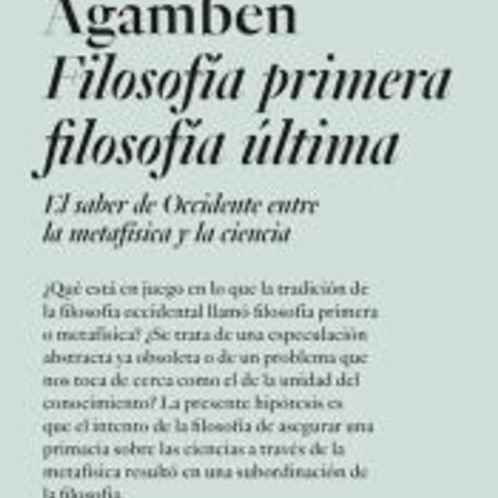 FILOSOFIA PRIMERA FILOSOFIA ULTIMA 1