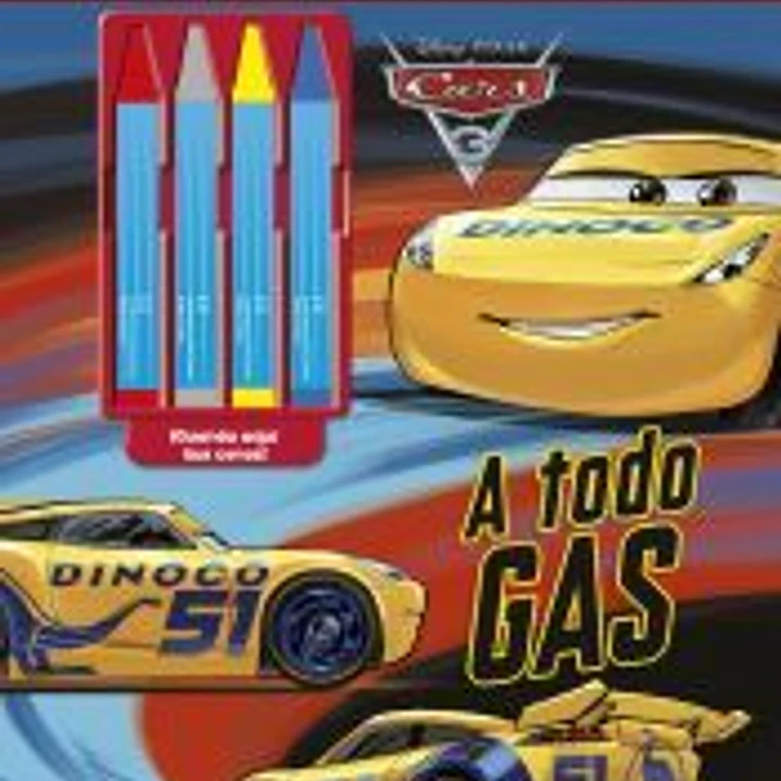 Cars 3. A todo gas: Libro para colorear con ceras y pegatinas 1