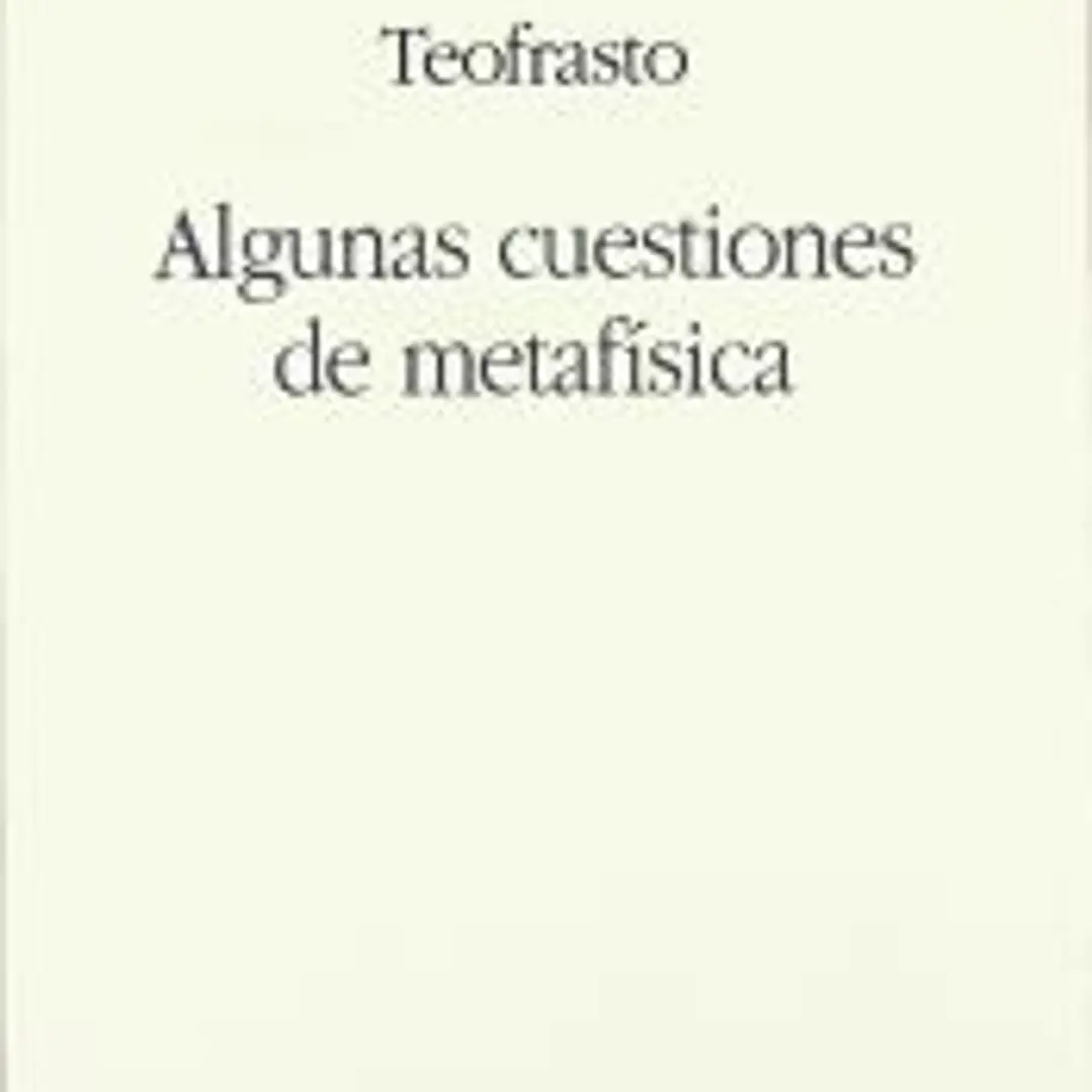 Algunas cuestiones de metafísica 1