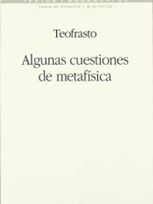 Algunas cuestiones de metafísica