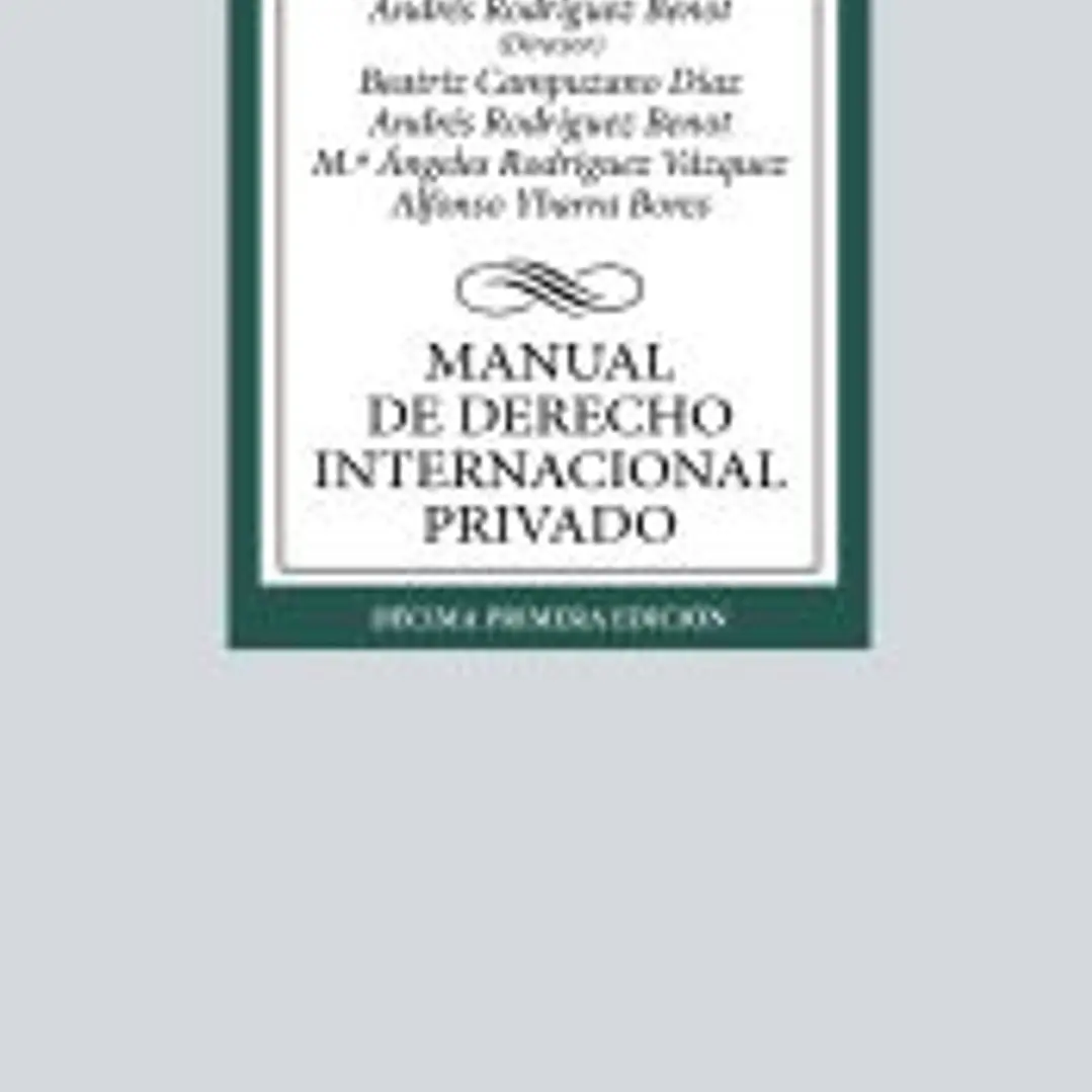 Manual de Derecho Internacional privado 1