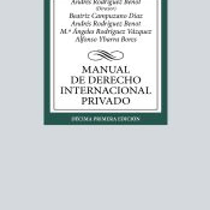 Manual de Derecho Internacional privado 1