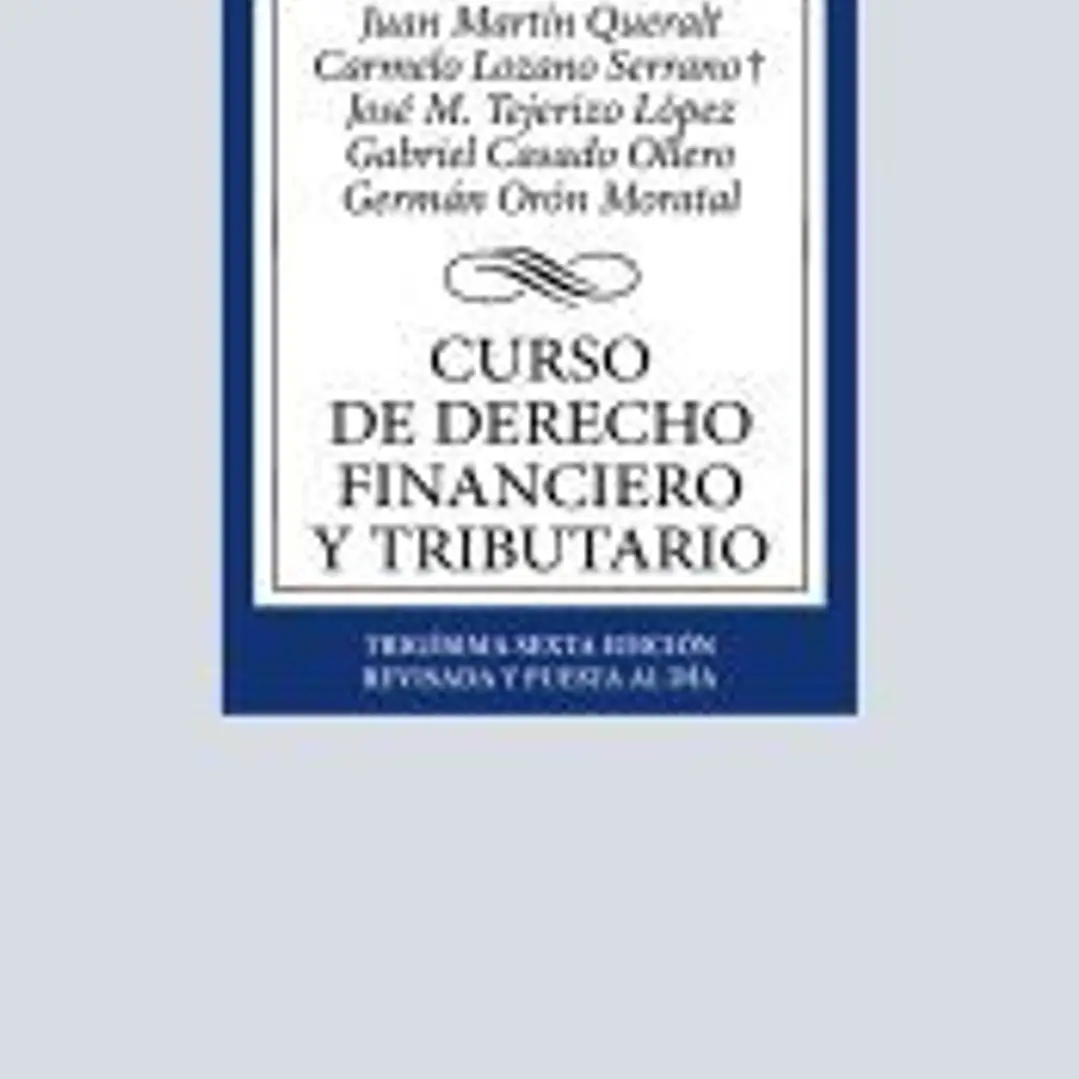 Curso de Derecho Financiero y Tributario 1