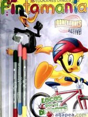 Looney Tunnes Active! ,Locos por el deporte. Pintamania rotuladores dobles