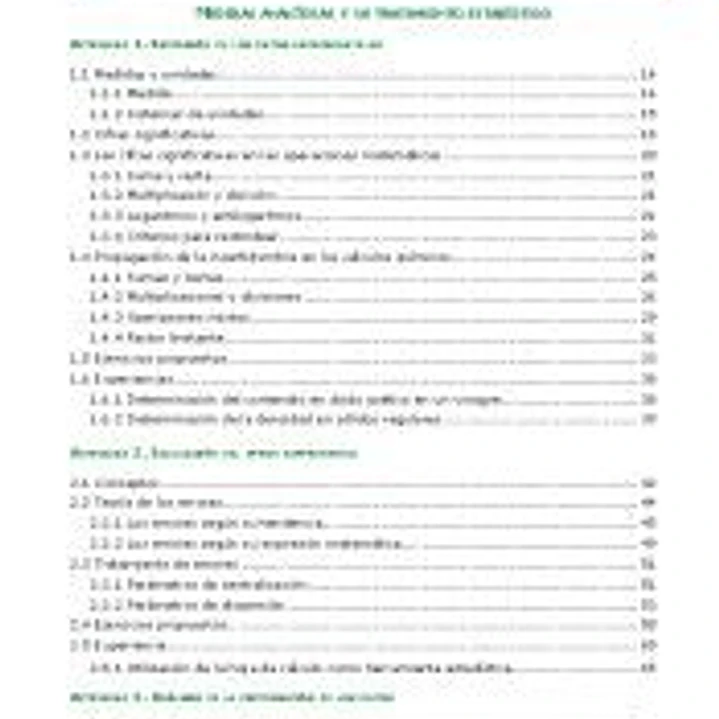 TRATAMIENTO DE LOS RESULTADOS ANALÍTICOS 1