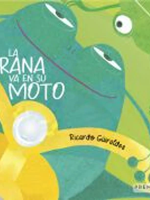 La rana va en su moto