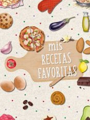 Mis recetas favoritas: 50 recetas que amo. Cuaderno de recetas. LIbro de recetas en blanco.