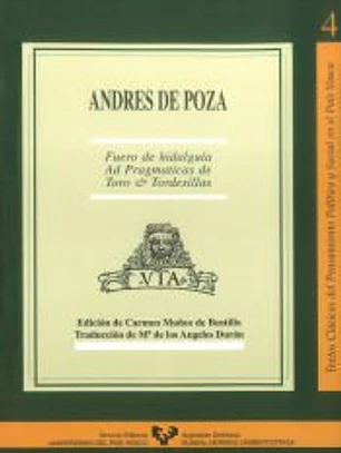 Andrés de Poza. Fuero de hidalguía Ad pragmáticas de Toro & Tordesillas