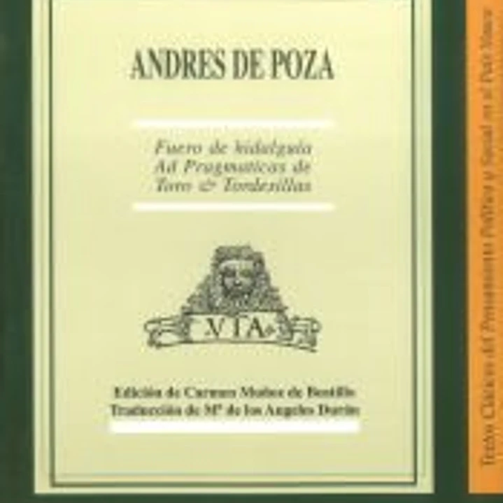 Andrés de Poza. Fuero de hidalguía Ad pragmáticas de Toro & Tordesillas 1