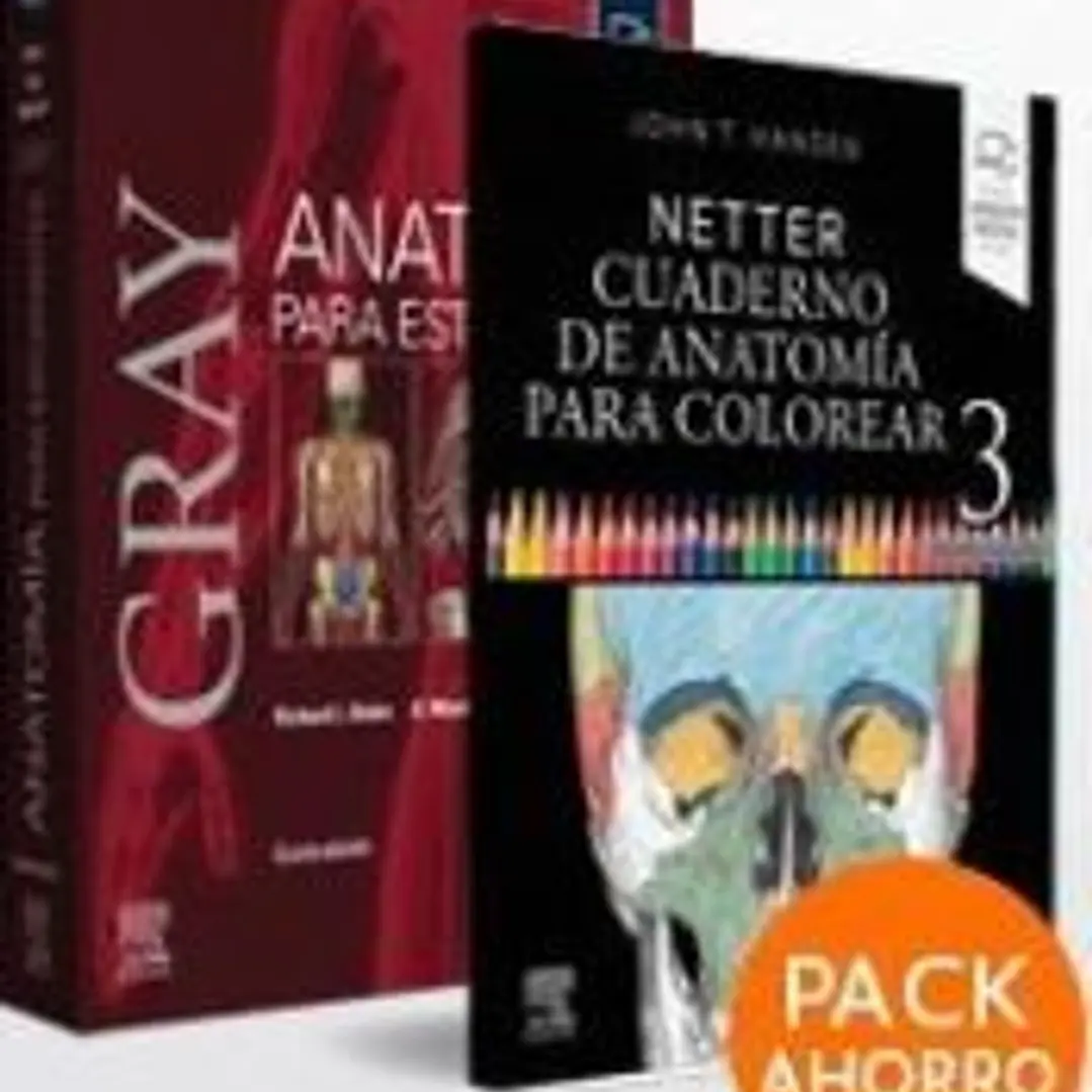 PACK GRAY ANATOMíA ESTUDIANTES + NETTER CUADERNO PARA COLOREAR 1