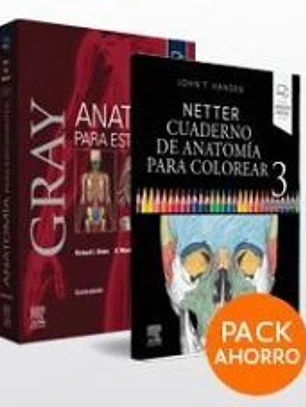 PACK GRAY ANATOMíA ESTUDIANTES + NETTER CUADERNO PARA COLOREAR