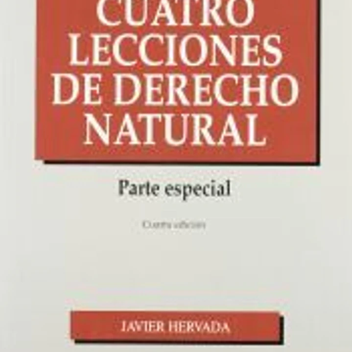 Cuatro lecciones de derecho natural 1