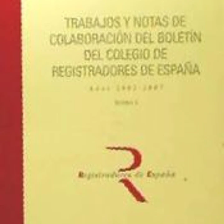 Trabajos y notas de colaboración del Boletín del Colegio de Registradores de España 1