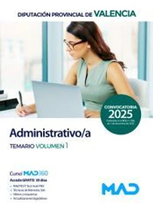Administrativo/a. Temario volumen 1. Diputación Provincial de Valencia