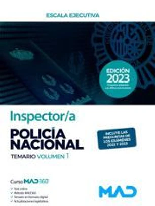Inspector/a de Policía Nacional. Temario volumen 1