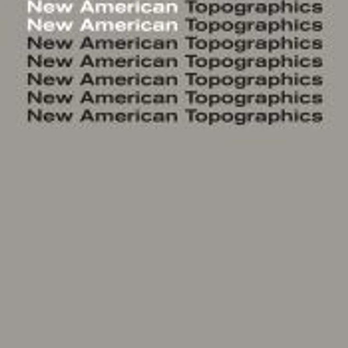 IÑAKI BERGERA. NEW AMERICAN TOPOGRAPHICS 1