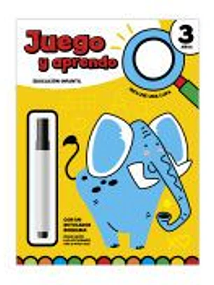 JUEGO Y APRENDO 3 AÑOS - CON LUPA Y ROTULADOR BORRABLE