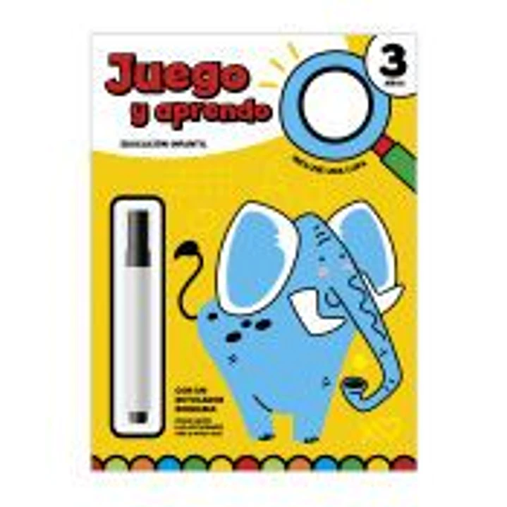 JUEGO Y APRENDO 3 AÑOS - CON LUPA Y ROTULADOR BORRABLE 1