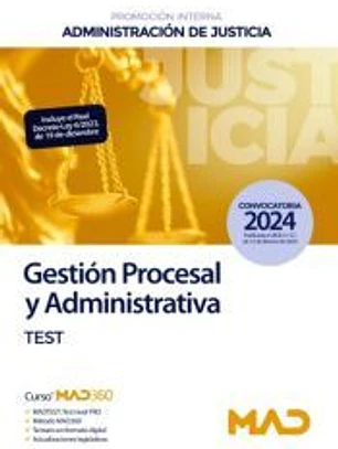 Cuerpo de Gestión Procesal y Administrativa (promoción interna). Test. Administración de Justicia