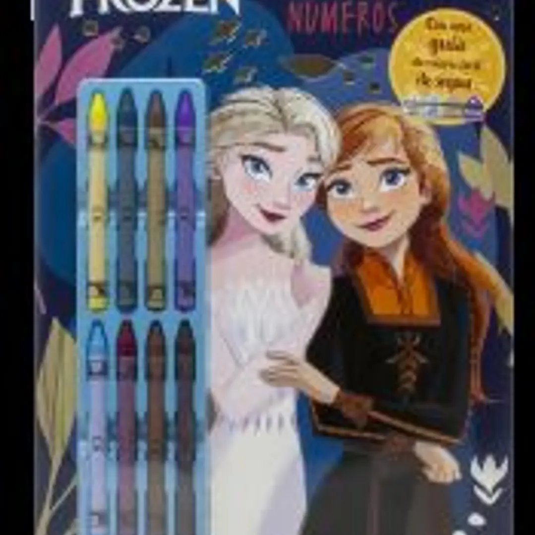 Frozen. Colorea por números con ceras: Con 8 ceras de colores 1