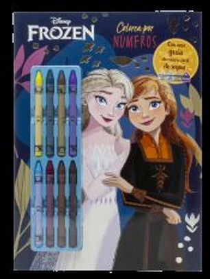 Frozen. Colorea por números con ceras: Con 8 ceras de colores