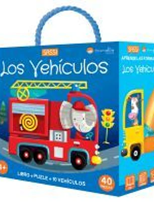 Los vehículos. Libro + puzle + 10 vehículos