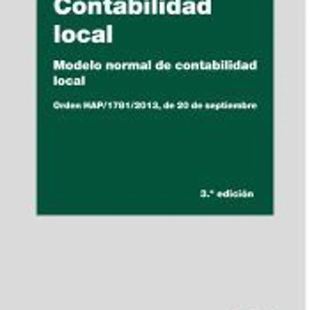 Contabilidad local. Modelo normal de contabilidad local 1