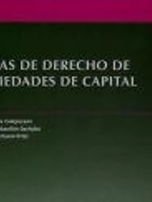 Esquemas de derecho de las sociedades de capital: Tomo XLI