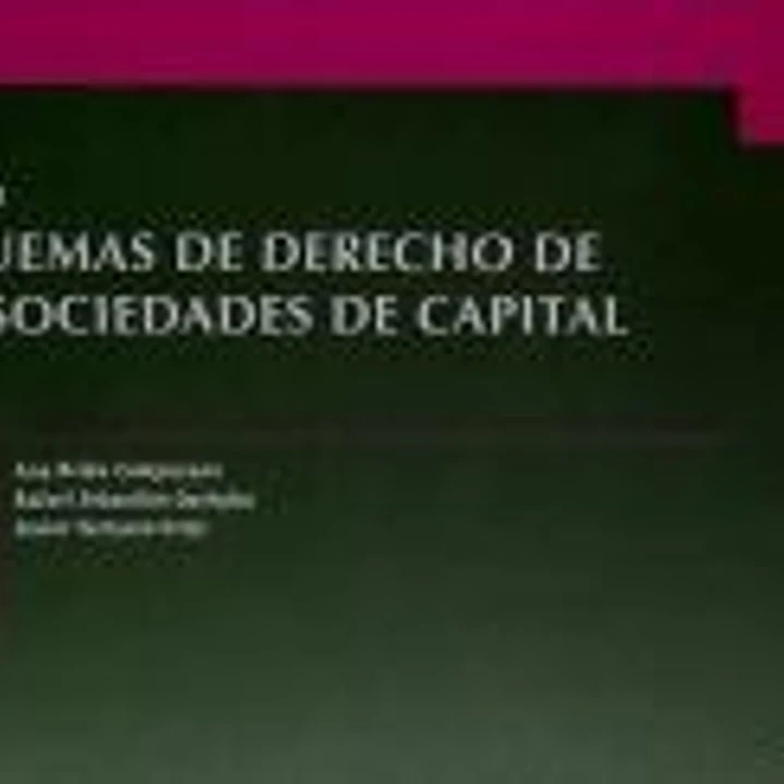 Esquemas de derecho de las sociedades de capital: Tomo XLI 1